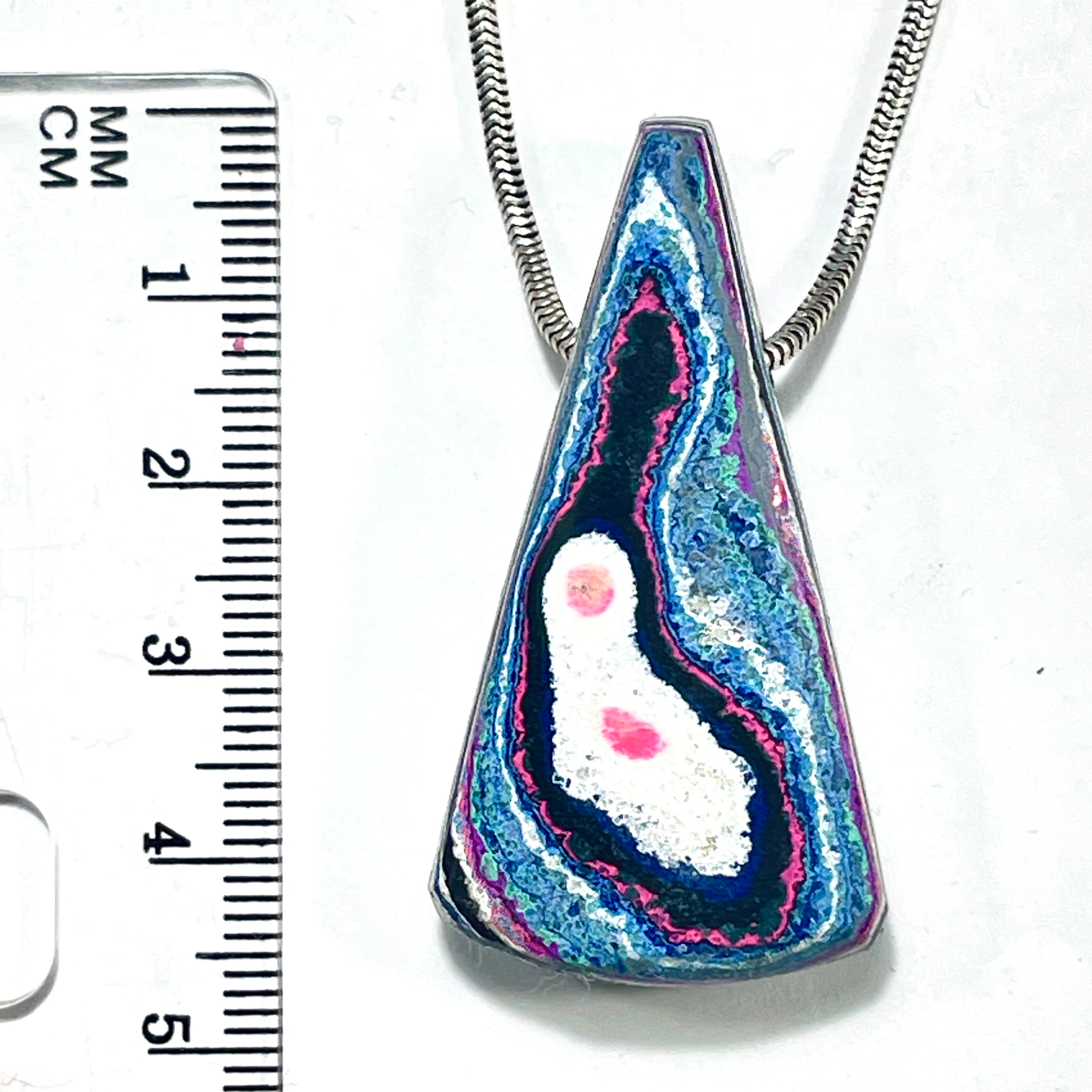DVH Fluorescent Funkite Wedge Bead Industrial Paint (Fordite related) 45x24x12mm (6203) - DVHdesigns