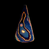 DVH Fluorescent Funkite Wedge Bead Industrial Paint (Fordite related) 45x24x12mm (6203)