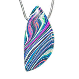 DVH Fluorescent Funkite Freeform Bead Industrial Paint (Fordite related) 46x21x8mm (6205)