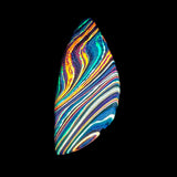 DVH Fluorescent Funkite Freeform Bead Industrial Paint (Fordite related) 46x21x8mm (6205)