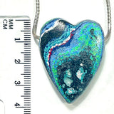 DVH Fluorescent Funkite Heart Bead Industrial Paint (Fordite related) 38x30x14mm (6206)