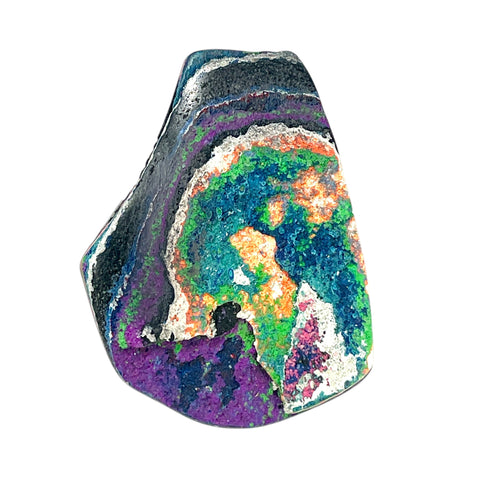 DVH Fluorescent Funkite Polished Face Rough Specimen  59x44x10mm 25g Like Fordite (6436)