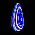 DVH Fluorescent Funkite Freeform Cabochon 40x19x5mm (Like Fordite) (6440) - DVHdesigns