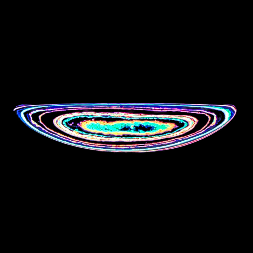 DVH Fluorescent Funkite Freeform Cabochon 58x13x6mm (Like Fordite) (6441)