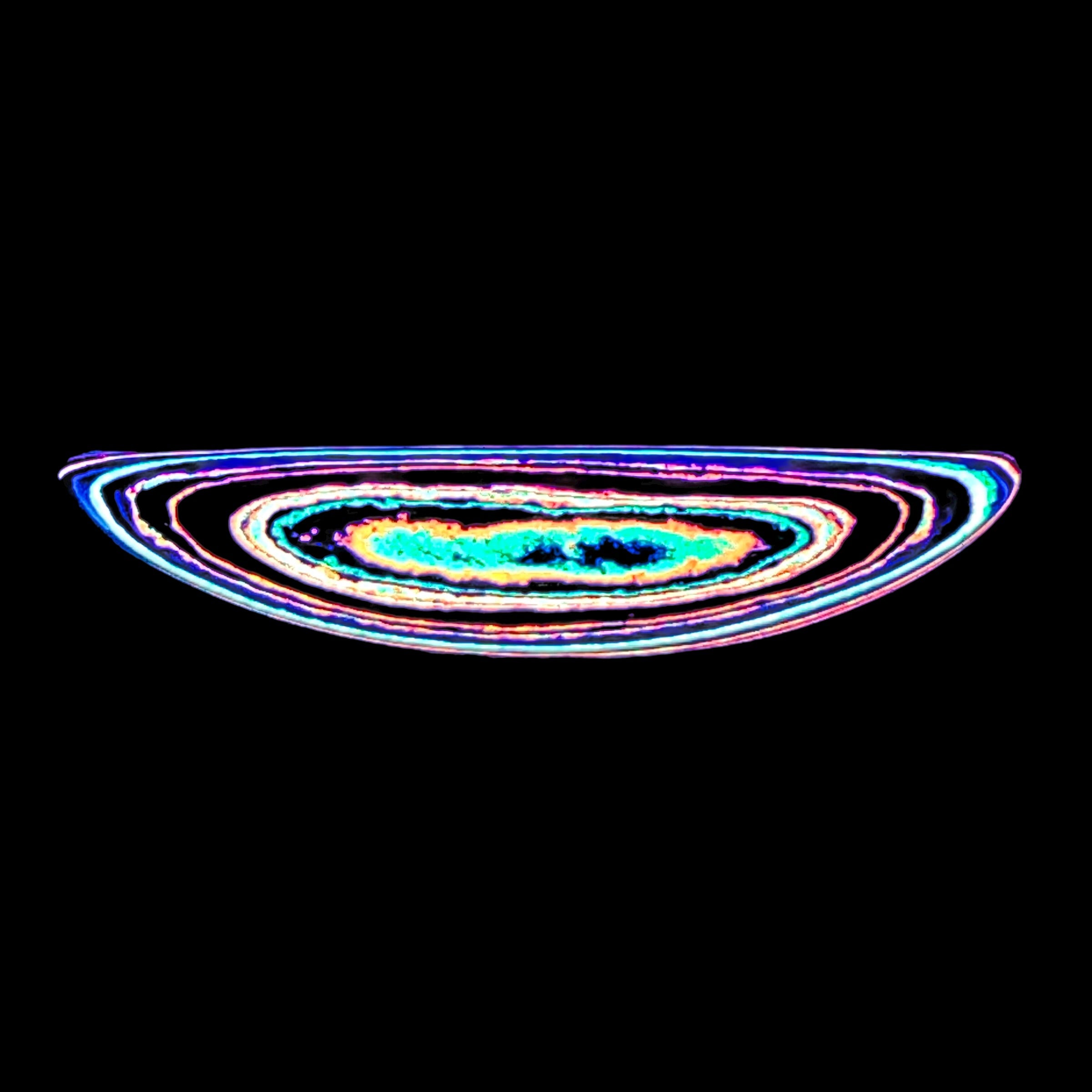 DVH Fluorescent Funkite Freeform Cabochon 58x13x6mm (Like Fordite) (6441)