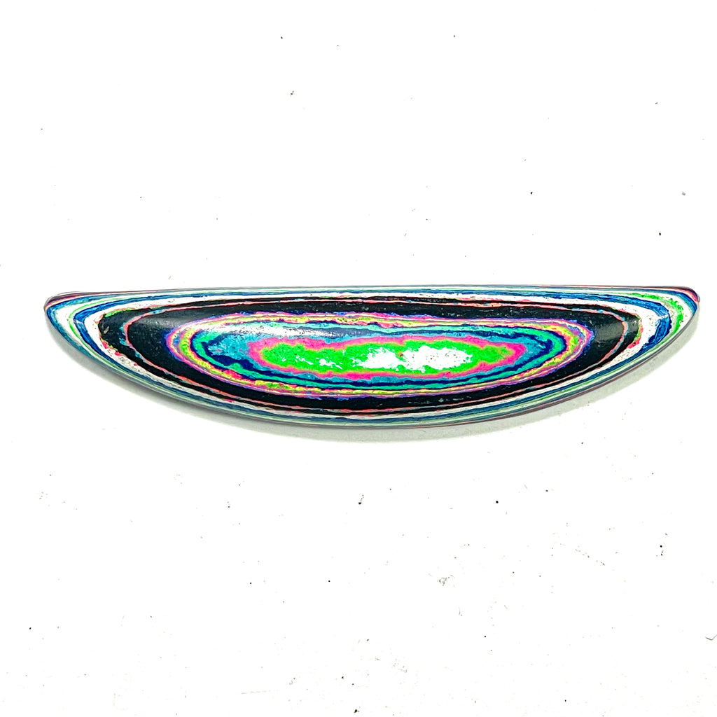 DVH Fluorescent Funkite Freeform Cabochon 58x13x6mm (Like Fordite) (6441)
