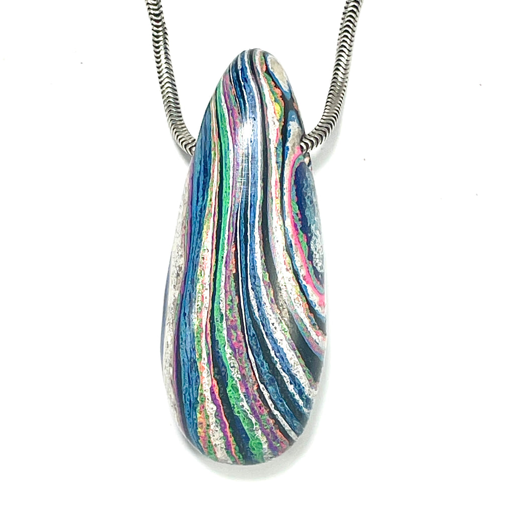 DVH Fluorescent Funkite Bead Industrial Paint (Fordite related) 45x18x13mm (6633) - DVHdesigns