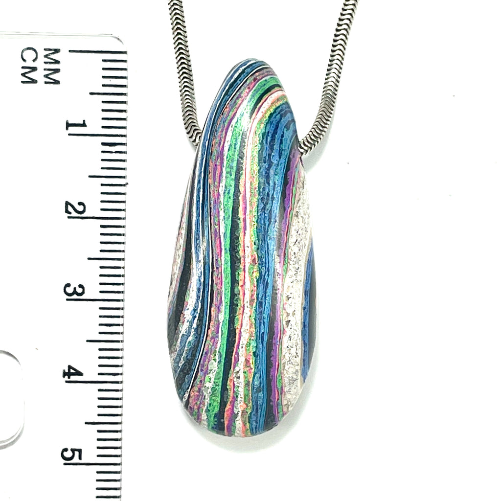 DVH Fluorescent Funkite Bead Industrial Paint (Fordite related) 45x18x13mm (6633) - DVHdesigns