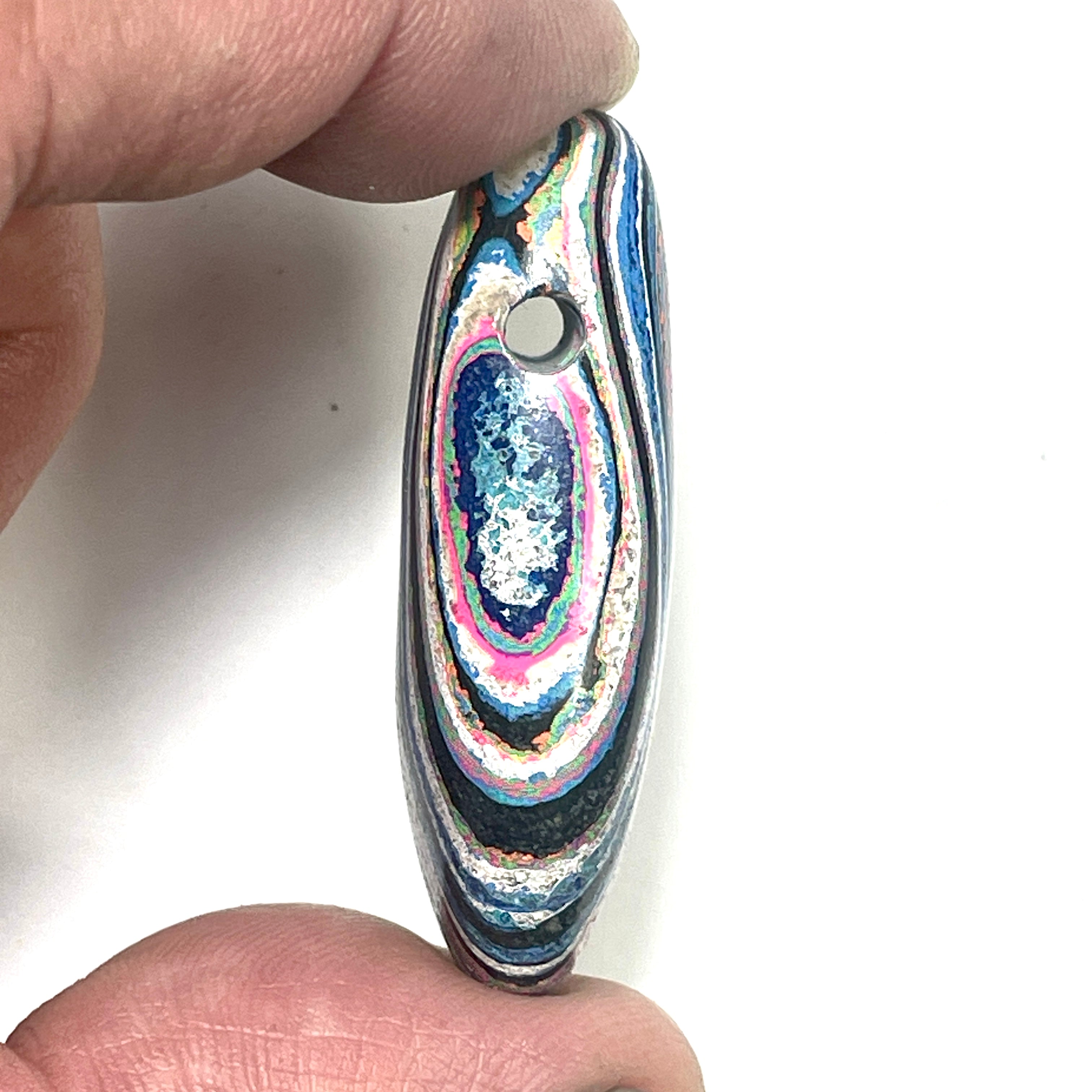 DVH Fluorescent Funkite Bead Industrial Paint (Fordite related) 45x18x13mm (6633) - DVHdesigns