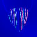 DVH Fluorescent Funkite Heart Bead Industrial Paint (Fordite related) 26x22x17mm (6634) - DVHdesigns
