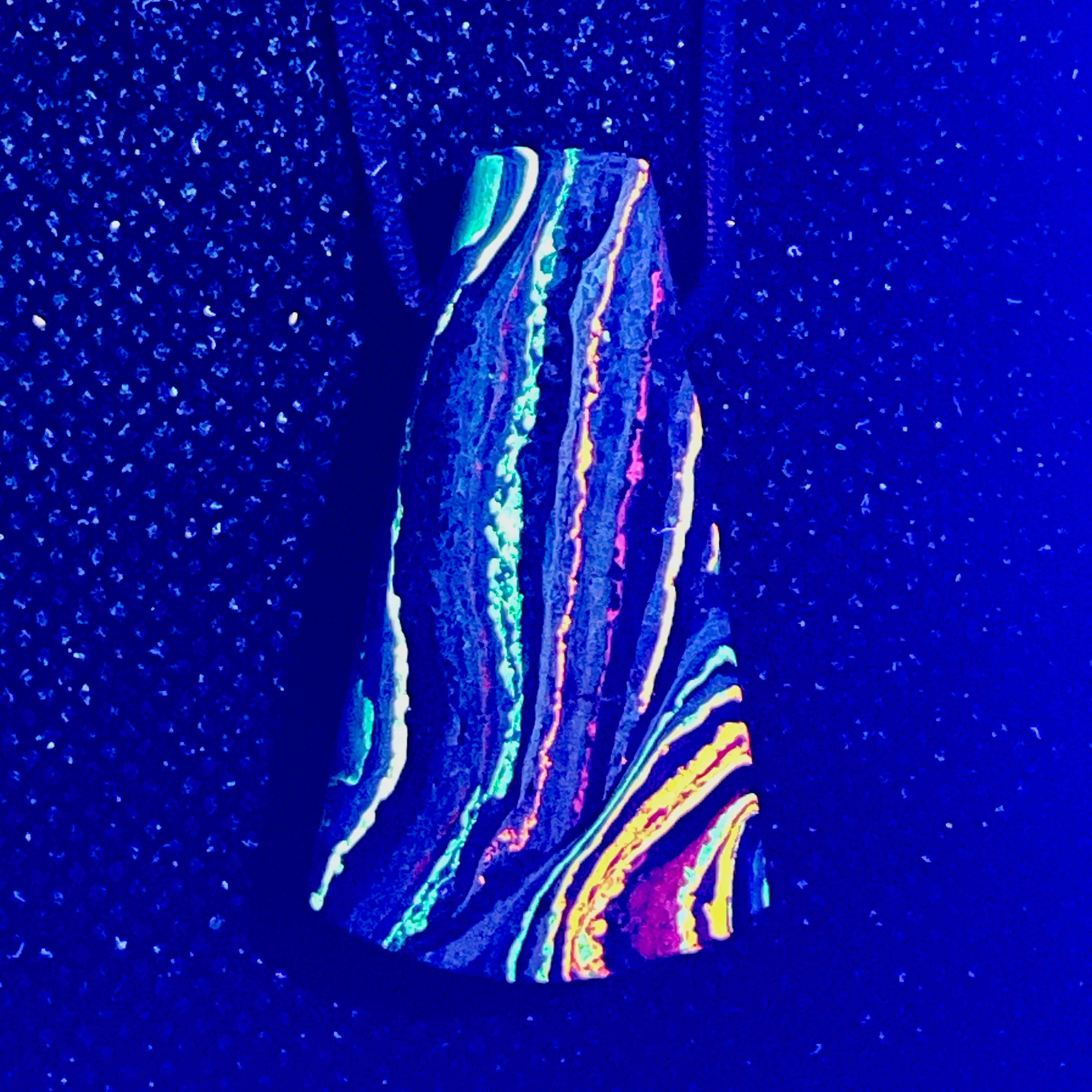 DVH Fluorescent Funkite Bead Industrial Paint (Fordite related) 43x24x13mm (6636)