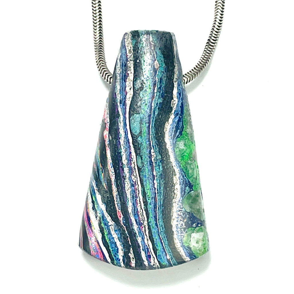 DVH Fluorescent Funkite Bead Industrial Paint (Fordite related) 43x24x13mm (6636) - DVHdesigns