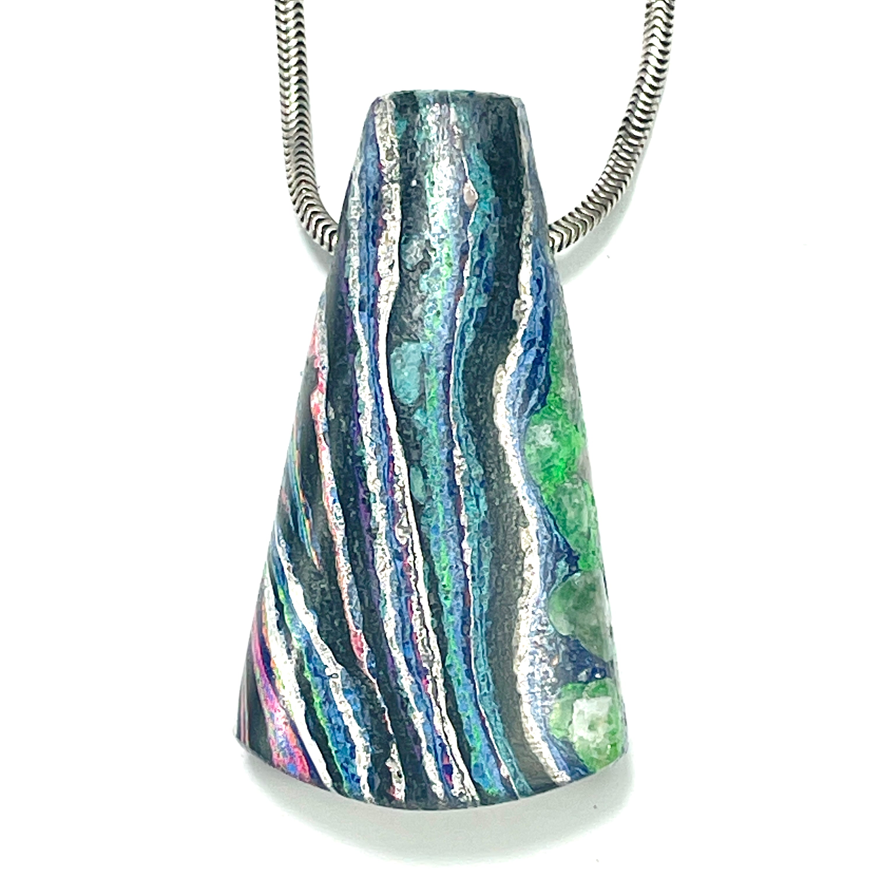 DVH Fluorescent Funkite Bead Industrial Paint (Fordite related) 43x24x13mm (6636)