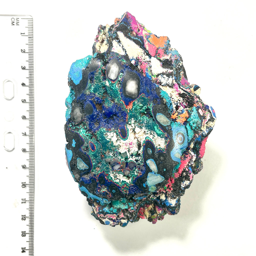 AAA+ Fluorescent Funkite Polished Face Display Specimen 110x73x53mm 325g Like Fordite (6637)
