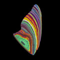 DVH Fluorescent Funkite Polished Face Rough Specimen 70x37x21mm 32g Like Fordite (6642)