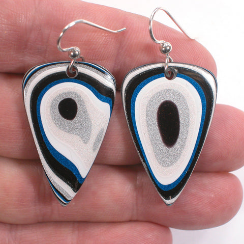 DVH Fordite Earrings Ford F150 Truck KC Assembly Sterling 35x23x3 (5350)