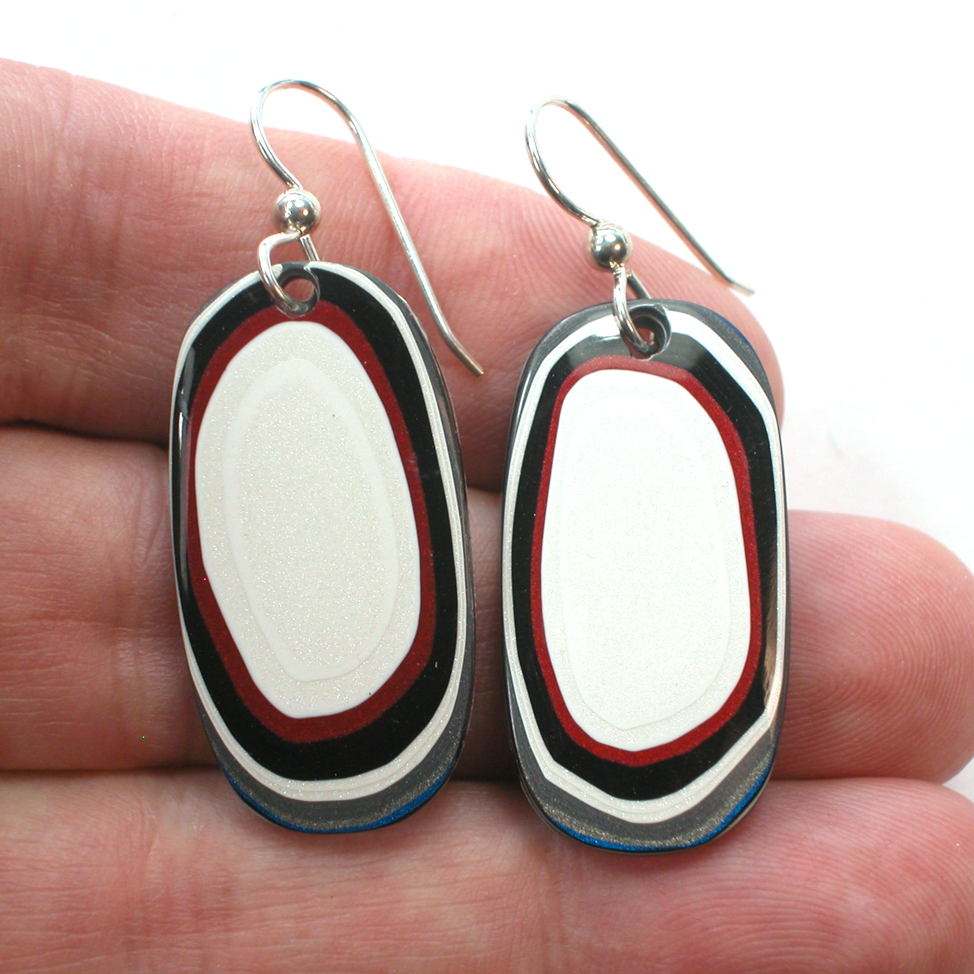 DVH Fordite Earrings Ford F150 Truck KC Assembly Sterling 35x17x3 (5360) - DVHdesigns