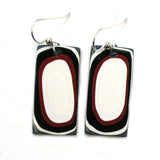 DVH Fordite Earrings Ford F150 Truck KC Assembly 34x16mm Sterling (5441)
