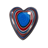 DVH Ford F150 Genuine Fordite Heart Cabochon KC Assembly 33x28x4mm (5900)