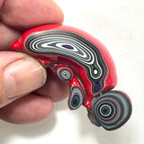 DVH Michigan Fordite Specimen Polished Face Rough Chv Frd Jp  (6152)