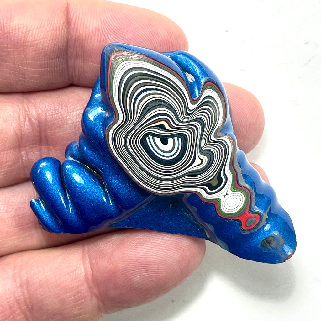 DVH Michigan Fordite Specimen Polished Face Rough Chv Frd Jp  (6157)