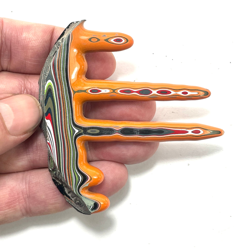 DVH Michigan Fordite Specimen Polished Face Rare Stalactites Chv Frd Jp  (6158)