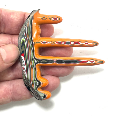 DVH Michigan Fordite Specimen Polished Face Rare Stalactites Chv Frd Jp  (6158)