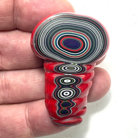 DVH Michigan Fordite Specimen Polished Face Rough Chv Frd Jp  (6159)