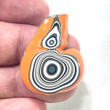 DVH Michigan Orange Fordite Specimen Polished Face Rough Chv Frd Jp (6175)