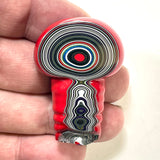 DVH Michigan Fordite red Mushroom Specimen Polished Face Chv Frd Jp (6181)