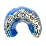 DVH Michigan Fordite Blue Rainbow Specimen Polished Face Chv Frd Jp (6183)