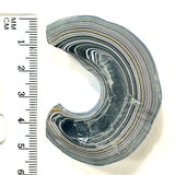 DVH Michigan Fordite Blue Rainbow Specimen Polished Face Chv Frd Jp (6183)