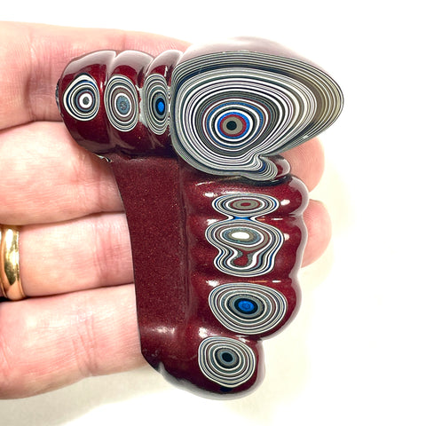 DVH Michigan Fordite Specimen Polished Face Rough Chv Frd Jp (6186)