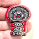 DVH Michigan Fordite Red Mushroom Specimen Polished Face Chv Frd Jp (6189)