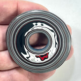 DVH Michigan Fordite Rare Buck Hole Donut Bead Pendant Chv Frd Jp 53mm Rd x8mm (6216)