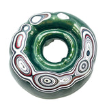 DVH Michigan Green Fordite Rare Buck Hole Donut Specimen Polished Chv Frd Jp (6219)