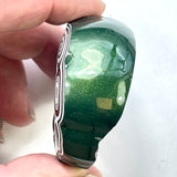 DVH Michigan Green Fordite Rare Buck Hole Donut Specimen Polished Chv Frd Jp (6219)