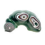 DVH Michigan Green Fordite Rare Partial Buck Hole Donut Specimen Polished Chv Frd Jp (6224)