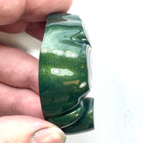 DVH Michigan Green Fordite Rare Partial Buck Hole Donut Specimen Polished Chv Frd Jp (6224)