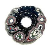 DVH Michigan Fordite Rare Buck Hole Donut Specimen Polished Face Rough Chv Frd Jp (6232)