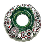DVH Michigan Green Fordite Rare Buck Hole Donut Specimen Polished Chv Frd Jp (6233)