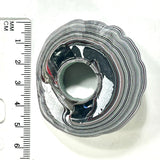 DVH Michigan Green Fordite Rare Buck Hole Donut Specimen Polished Chv Frd Jp (6233)