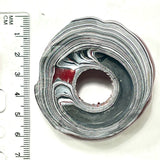 DVH Michigan Red Fordite Rare Buck Hole Donut Specimen Polished Chv Frd Jp (6254)