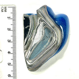 DVH Michigan Blue Fordite Specimen Polished Face Rough Chv Frd Jp (6260)