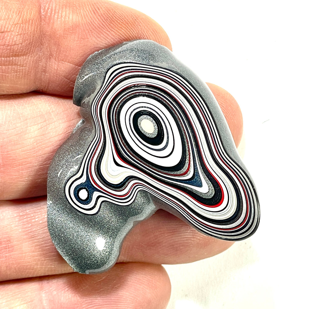 DVH Michigan Fordite Specimen Polished Face Rough Chv Frd Jp (6261)