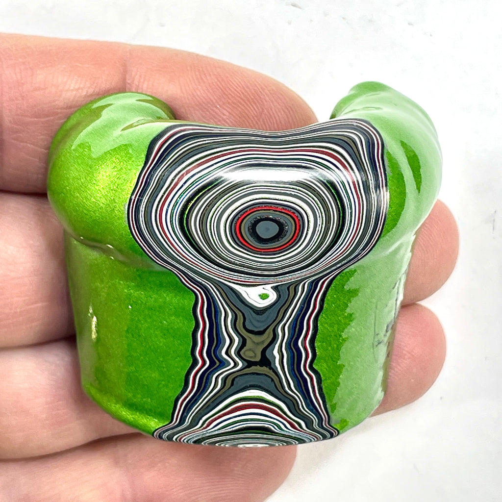 DVH Michigan Fordite Jeep Mojito Green Specimen Polished Face (6262)