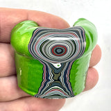 DVH Michigan Fordite Jeep Mojito Green Specimen Polished Face (6262)
