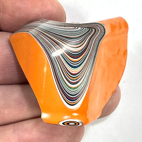 DVH Michigan Fordite Jeep Joose Orange Specimen Polished Face (6263)