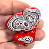 DVH Michigan Red Fordite Specimen Polished Face Chv Frd Jp (6264)