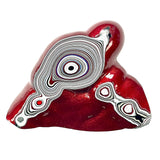 DVH Michigan Red Fordite Specimen Polished Face Rough Chv Frd Jp (6271)